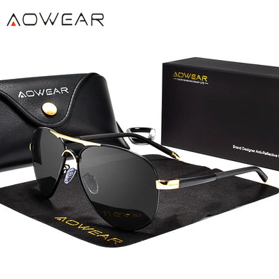 AOWEAR Men's Aviation Sunglasses