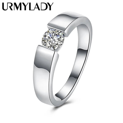 Charm 925 Sterling Silver Rings For Women Shining