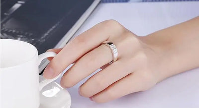 Charm 925 Sterling Silver Rings For Women Shining