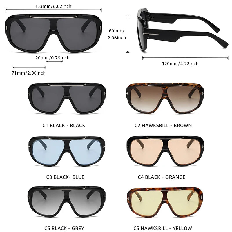 Big Aviator Sunglasses Women Men Fashion Oversized