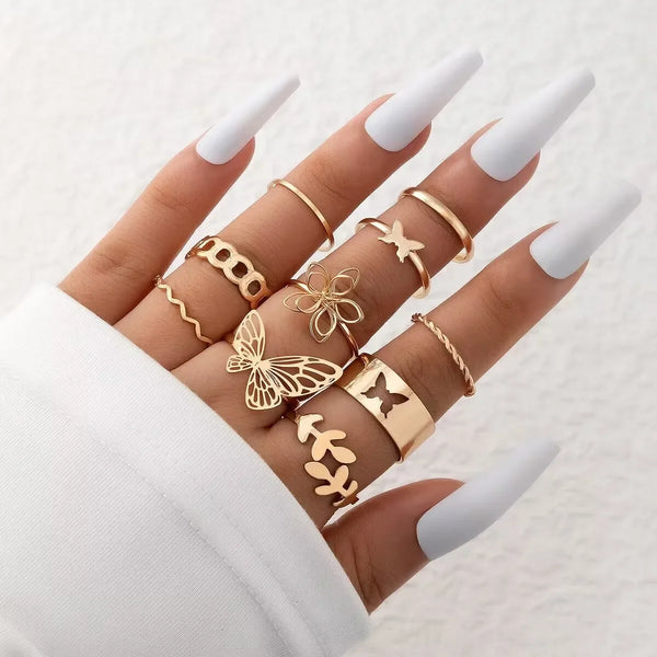 New Simple 10 Pcs Flower Butterfly Leaves
