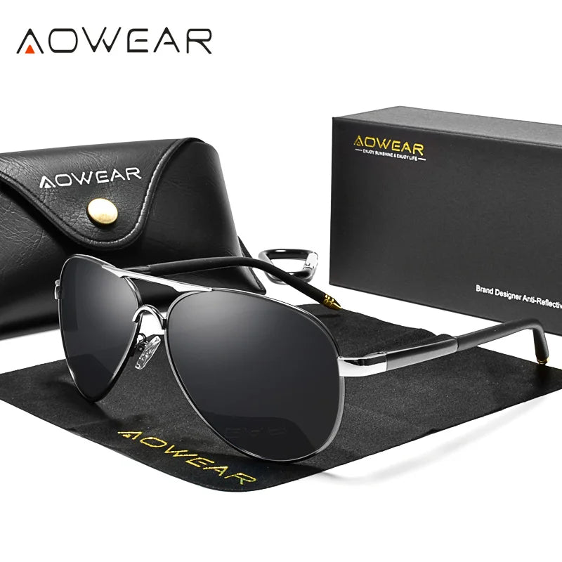 AOWEAR Men's Aviation Sunglasses