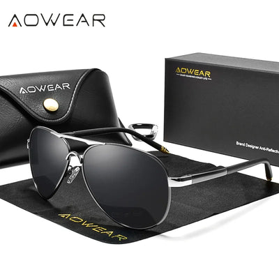 AOWEAR Men's Aviation Sunglasses