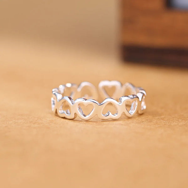 925 Sterling Silver Heart Dating Rings For Women