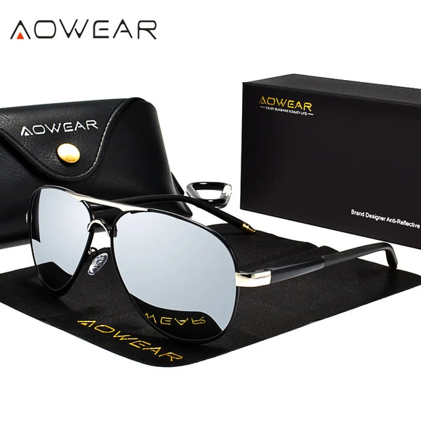 AOWEAR Men's Aviation Sunglasses