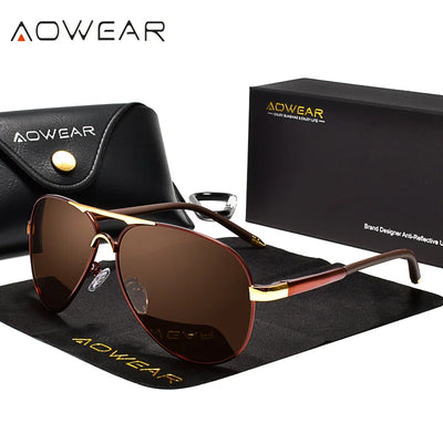 AOWEAR Men's Aviation Sunglasses