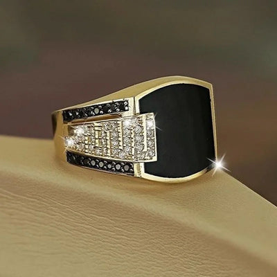 Classic Men's Ring Fashion Metal Gold Color