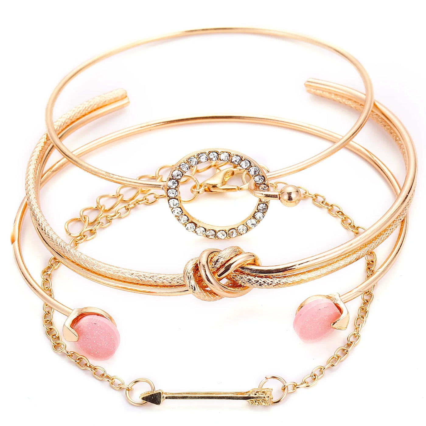 Bohemian Metal Chain Bracelet Set For Women Geometric